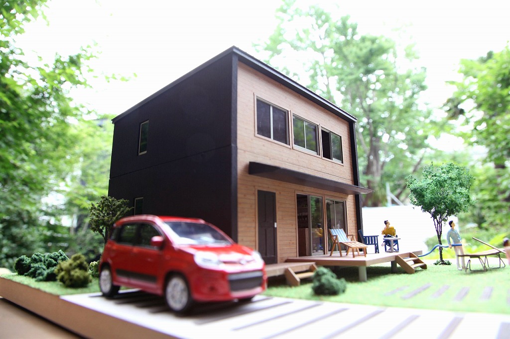 プレハブスタイルのセカンドハウス販売促進用模型