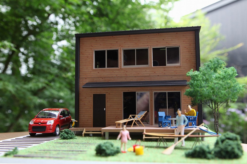 プレハブスタイルのセカンドハウス販売促進用模型