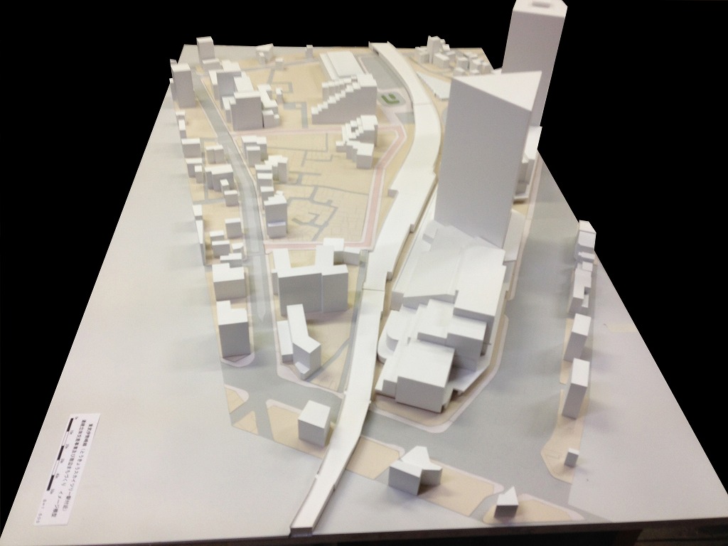 押上地区再開発　検討用模型