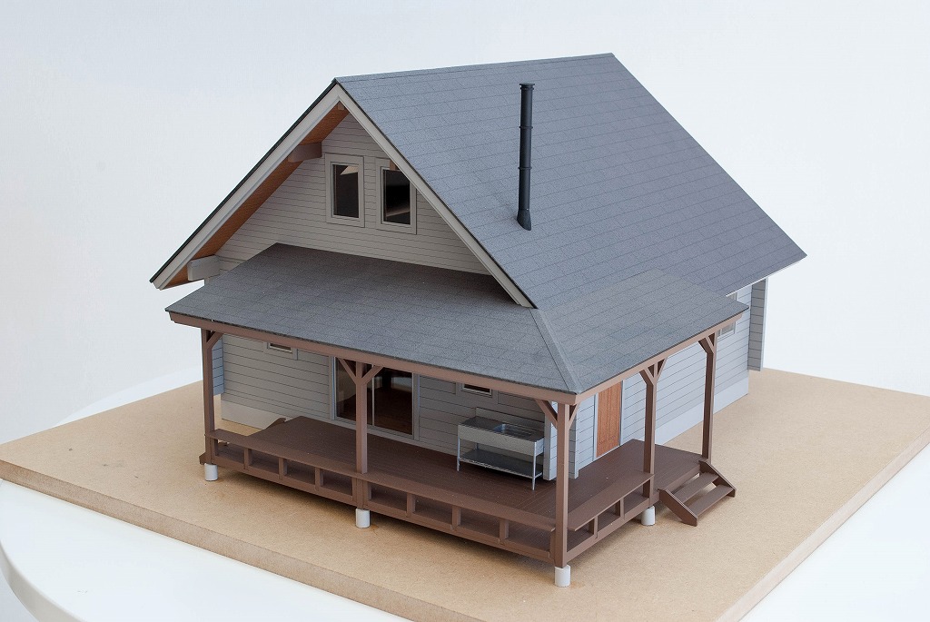ログハウス調別荘　販売促進用模型