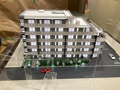 幕張エリア マンション模型
販売促進用 内照式 外観模型