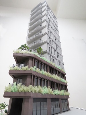 上馬エリア　デザイナーズマンション
外観模型