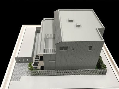 自由が丘エリア　デザイナーズマンション　外観模型