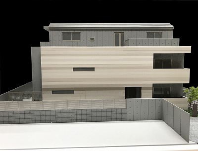 自由が丘エリア　デザイナーズマンション　外観模型