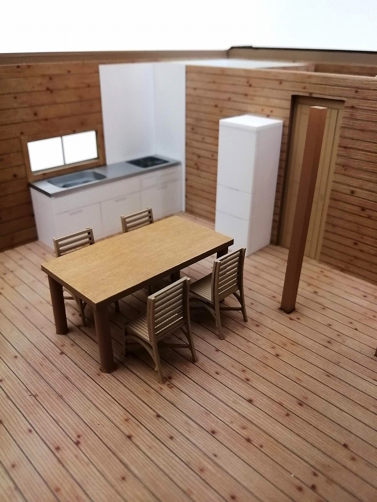 ログハウス調別荘　販売促進用模型