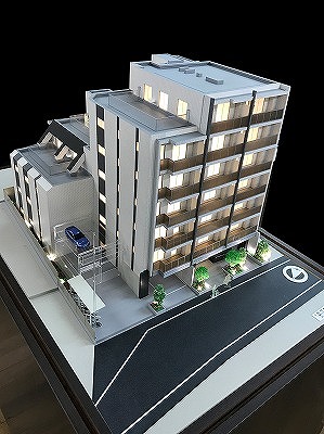 南千住エリアの分譲マンション模型