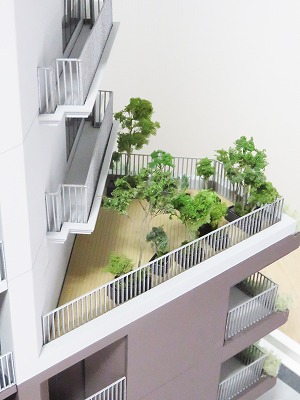 上馬エリア　デザイナーズマンション
外観模型