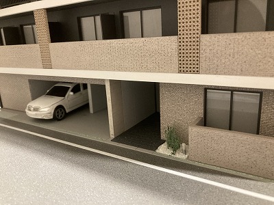 経堂エリア　デザイナーズマンション
外観模型