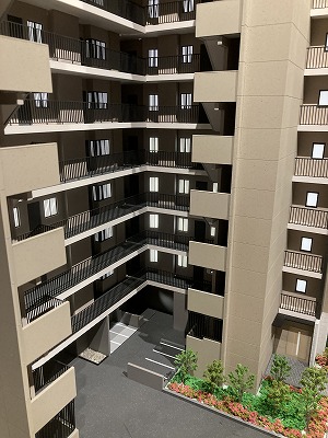 小作エリアの分譲マンション模型