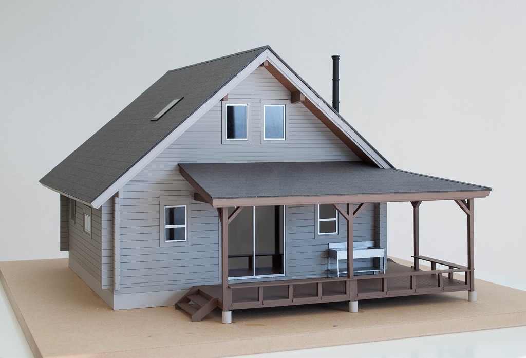 ログハウス調別荘　販売促進用模型