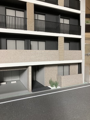 経堂エリア　デザイナーズマンション
外観模型