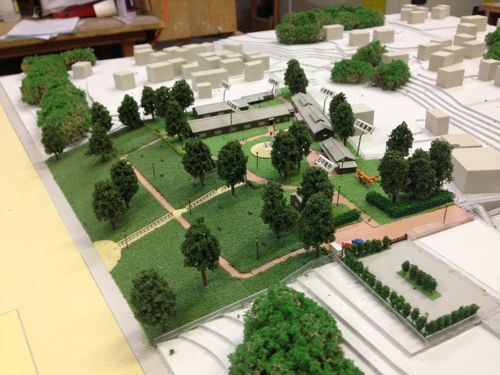 旧陸軍飛行場跡公園計画　検討模型