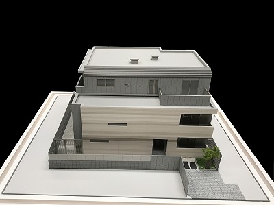 自由が丘エリア　デザイナーズマンション　外観模型
