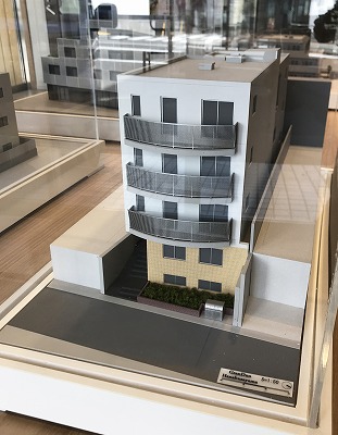 花房山エリア デザイナーズマンション模型
展示用 外観模型