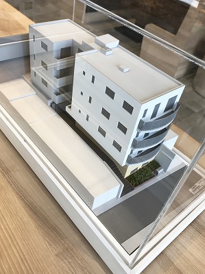 花房山エリア　デザイナーズマンション　外観模型