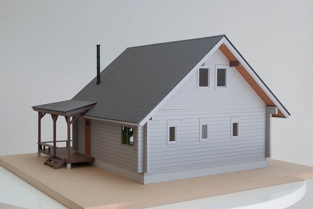 ログハウス調別荘　販売促進用模型