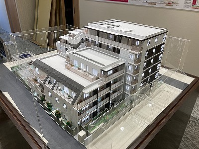 幕張本郷エリアの分譲マンション模型