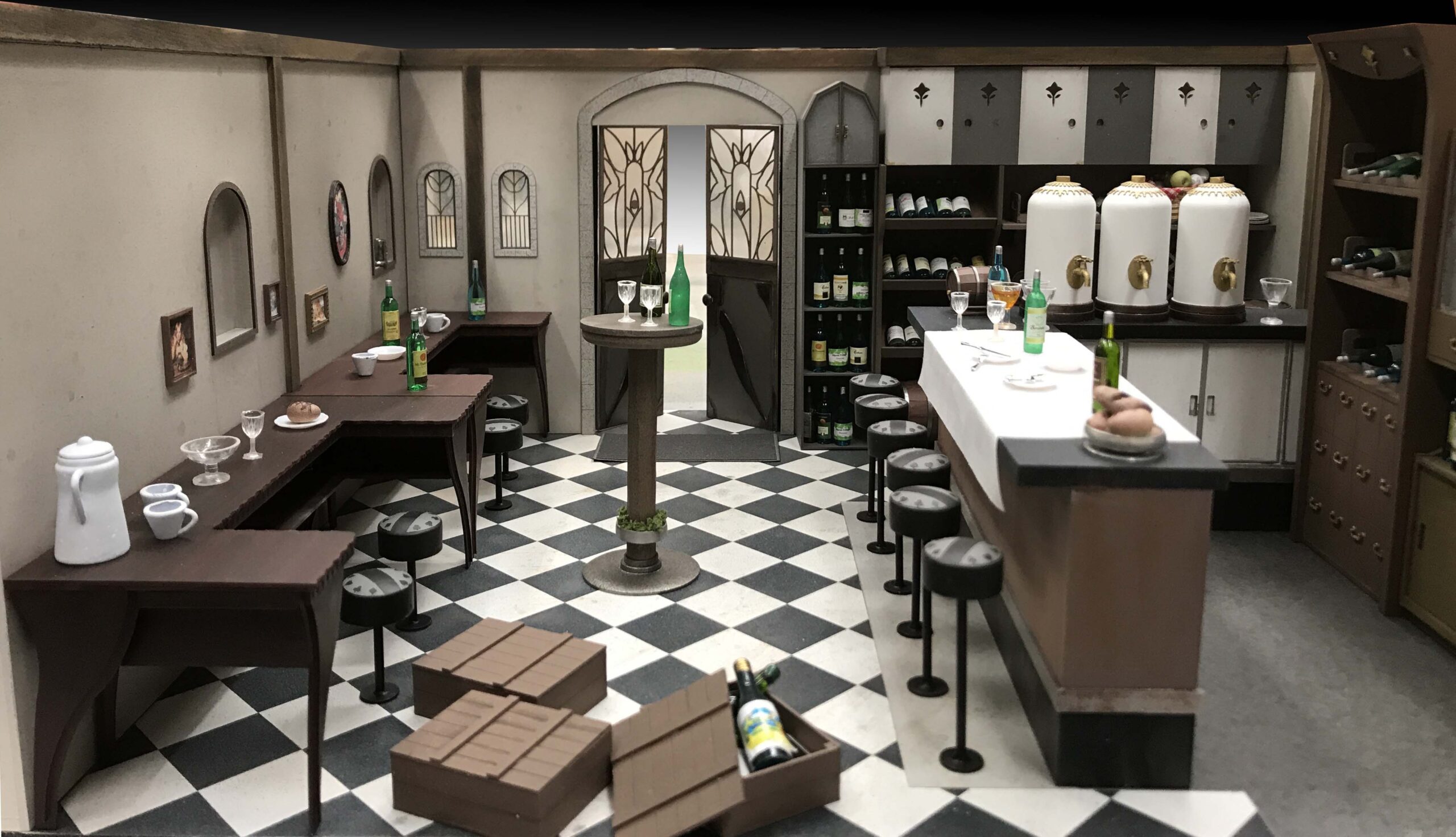 オンラインゲーム「ファンタジア」の「ベンスのバー」背景模型