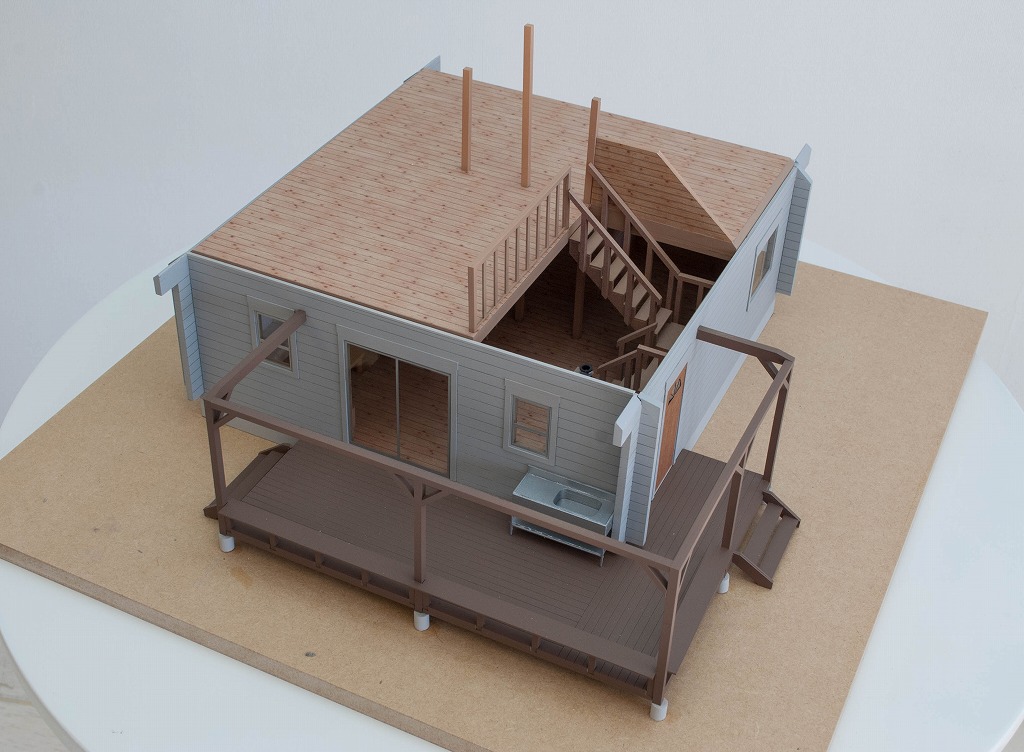 ログハウス調別荘　販売促進用模型