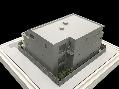 自由が丘エリア　デザイナーズマンション　外観模型