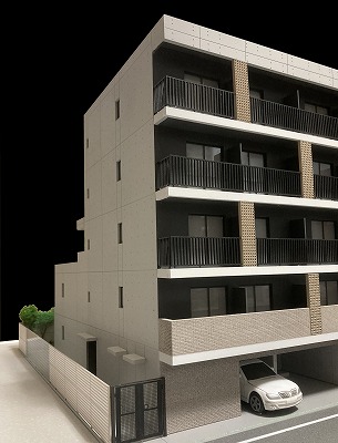 経堂エリア　デザイナーズマンション
外観模型