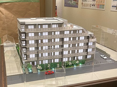 幕張本郷エリアの分譲マンション模型