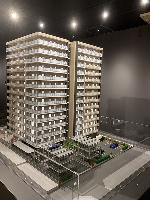 小作エリア マンション模型
販売促進用 内照式 外観模型