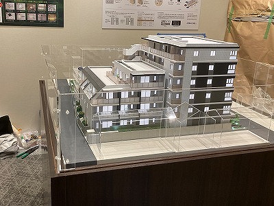 幕張本郷エリアの分譲マンション模型