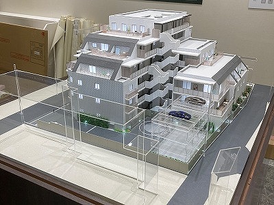 幕張本郷エリアの分譲マンション模型