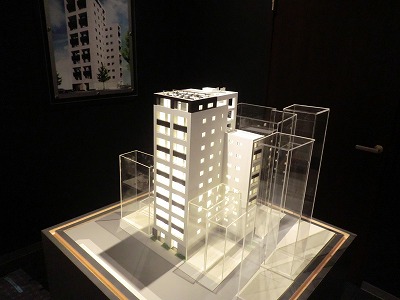水天宮エリアの分譲マンション模型