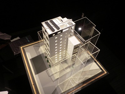 水天宮エリアの分譲マンション模型