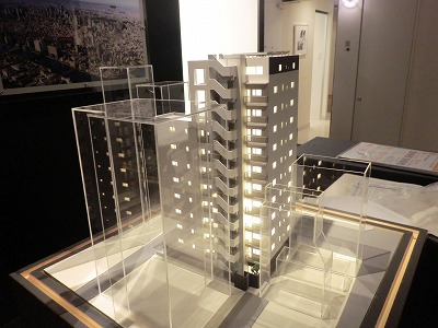 水天宮エリアの分譲マンション模型