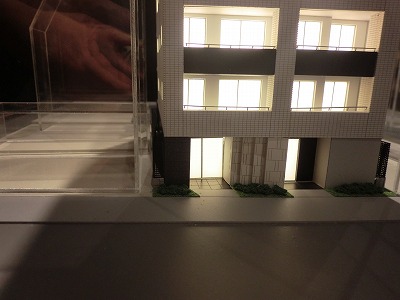 水天宮エリアの分譲マンション模型