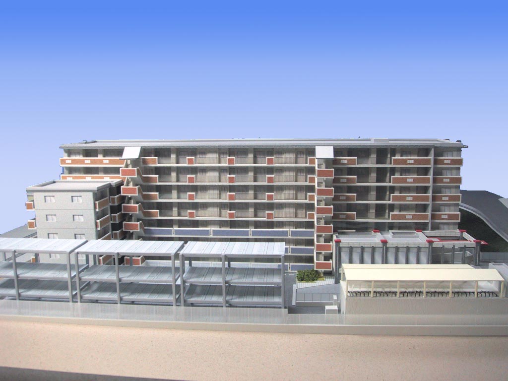 千葉幕張　分譲マンション　外観模型