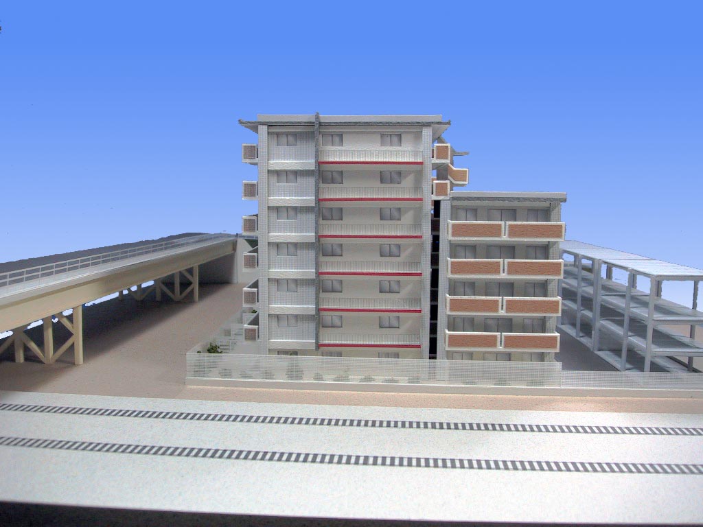 千葉幕張　分譲マンション　外観模型