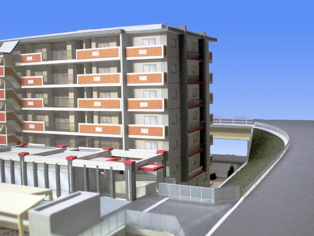 湾岸エリア マンション模型
販売促進用 外観模型