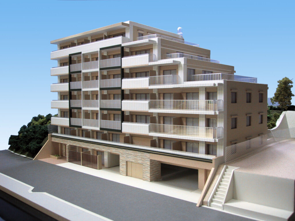 鎌倉エリア マンション模型
販売促進用 外観模型