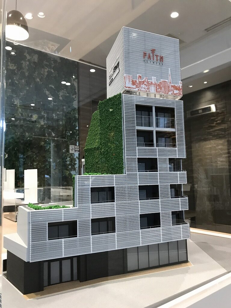 用賀エリア　デザイナーズマンション　外観模型
