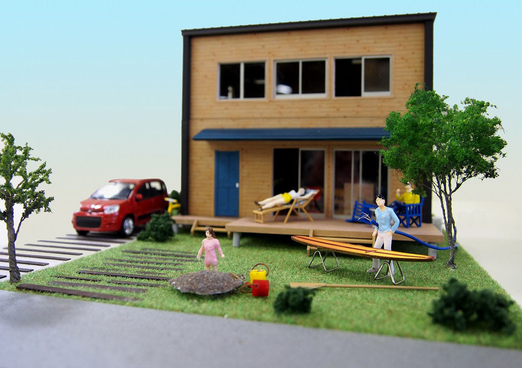 プレハブスタイルのセカンドハウス販売促進用模型