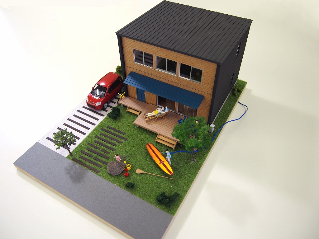 プレハブスタイルのセカンドハウス販売促進用模型