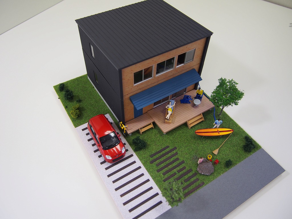 プレハブスタイルのセカンドハウス販売促進用模型