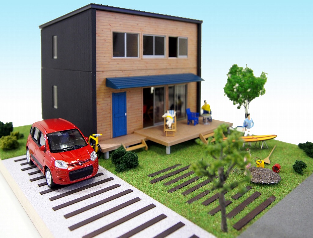 プレハブスタイルのセカンドハウス販売促進用模型