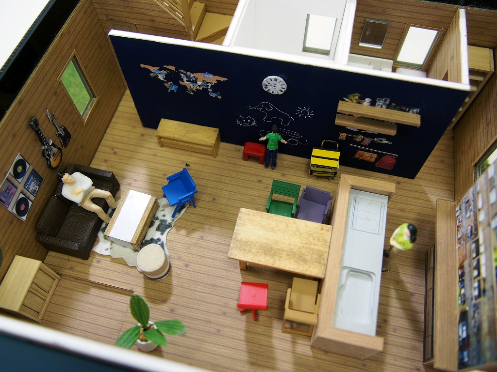 プレハブスタイルのセカンドハウス販売促進用模型