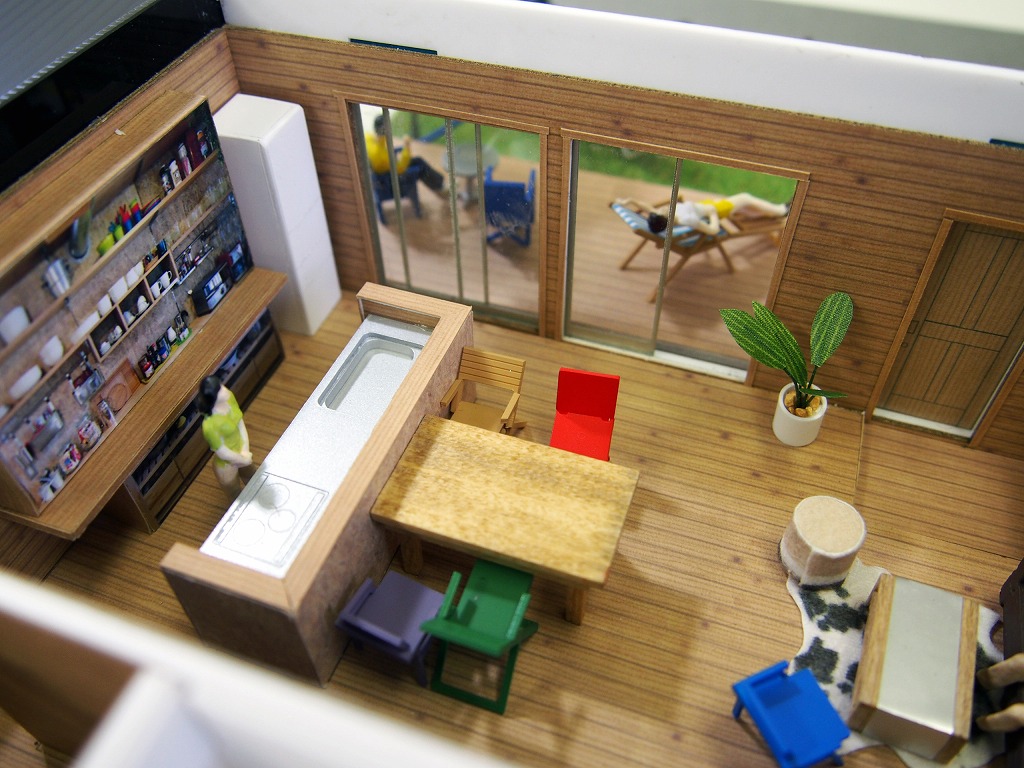 プレハブスタイルのセカンドハウス販売促進用模型