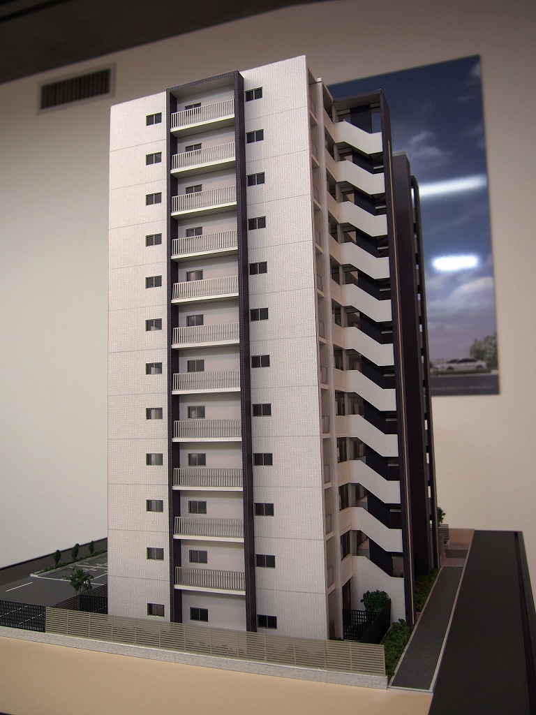豊洲エリア　分譲マンション外観模型