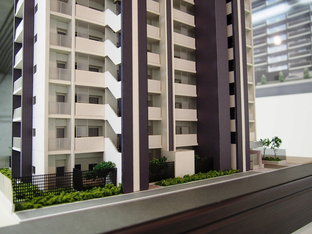 豊洲エリア　分譲マンション外観模型