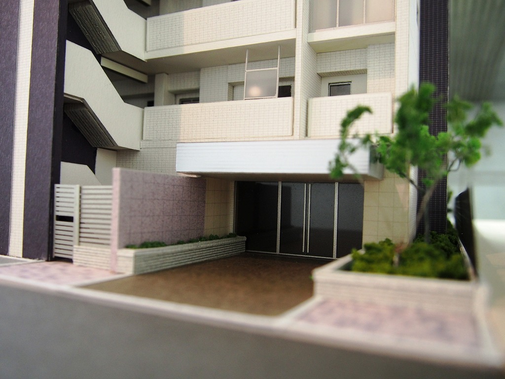 豊洲エリア　分譲マンション外観模型