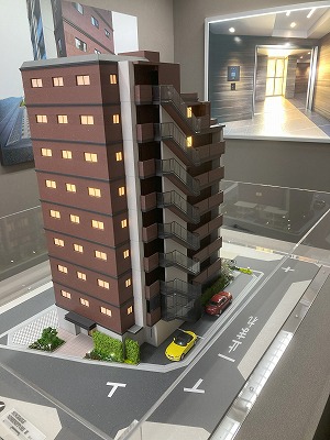 西日暮里エリアの分譲マンション模型