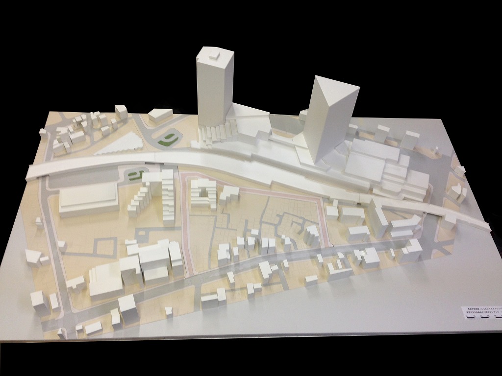 押上地区再開発 検討模型