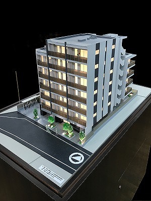 南千住エリアの分譲マンション模型